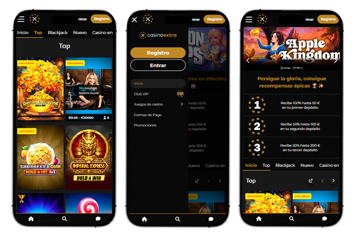 Experiencia de Casino Extra optimizada para smartphones y otros dispositivos móviles